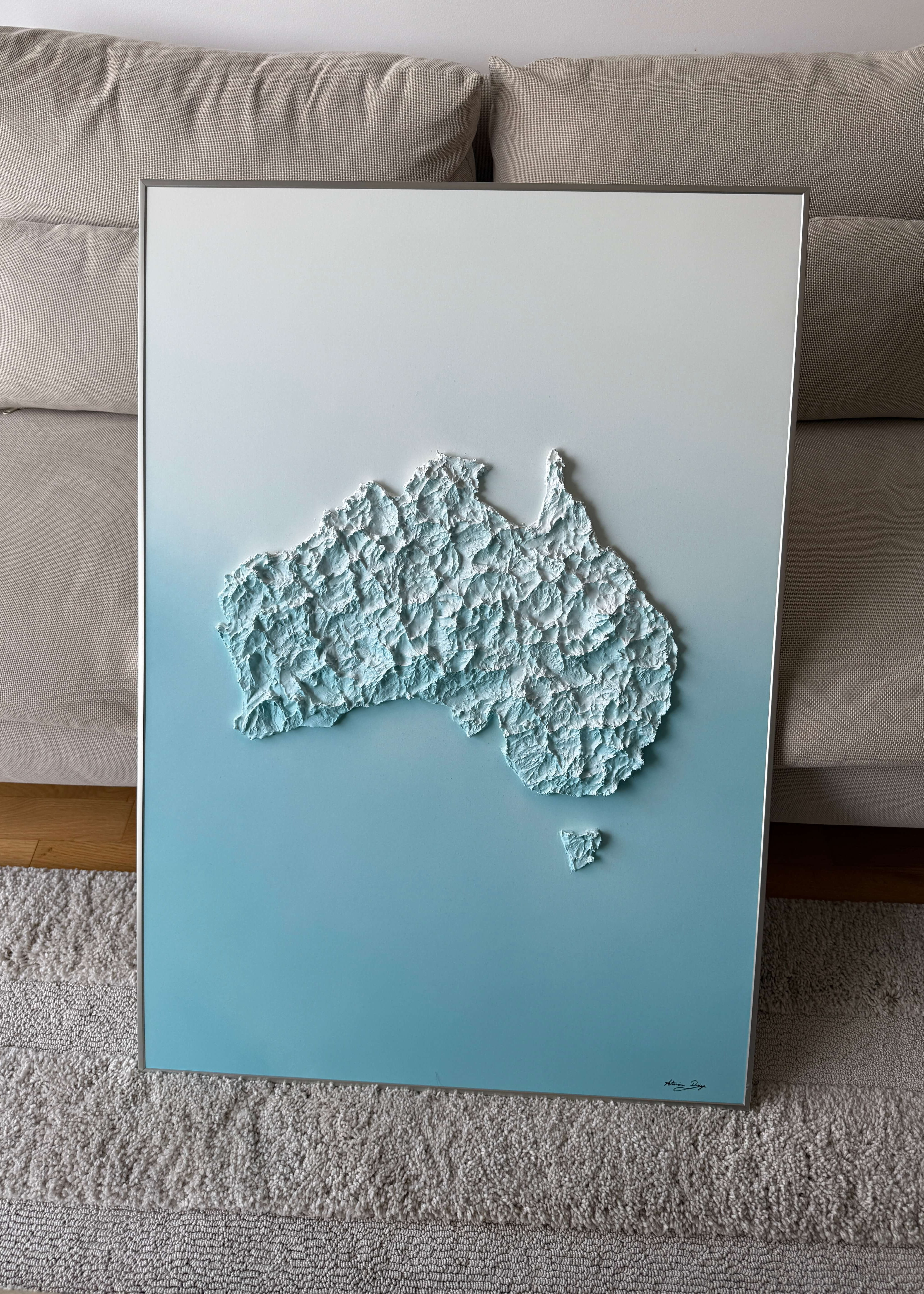 Australia relief map table