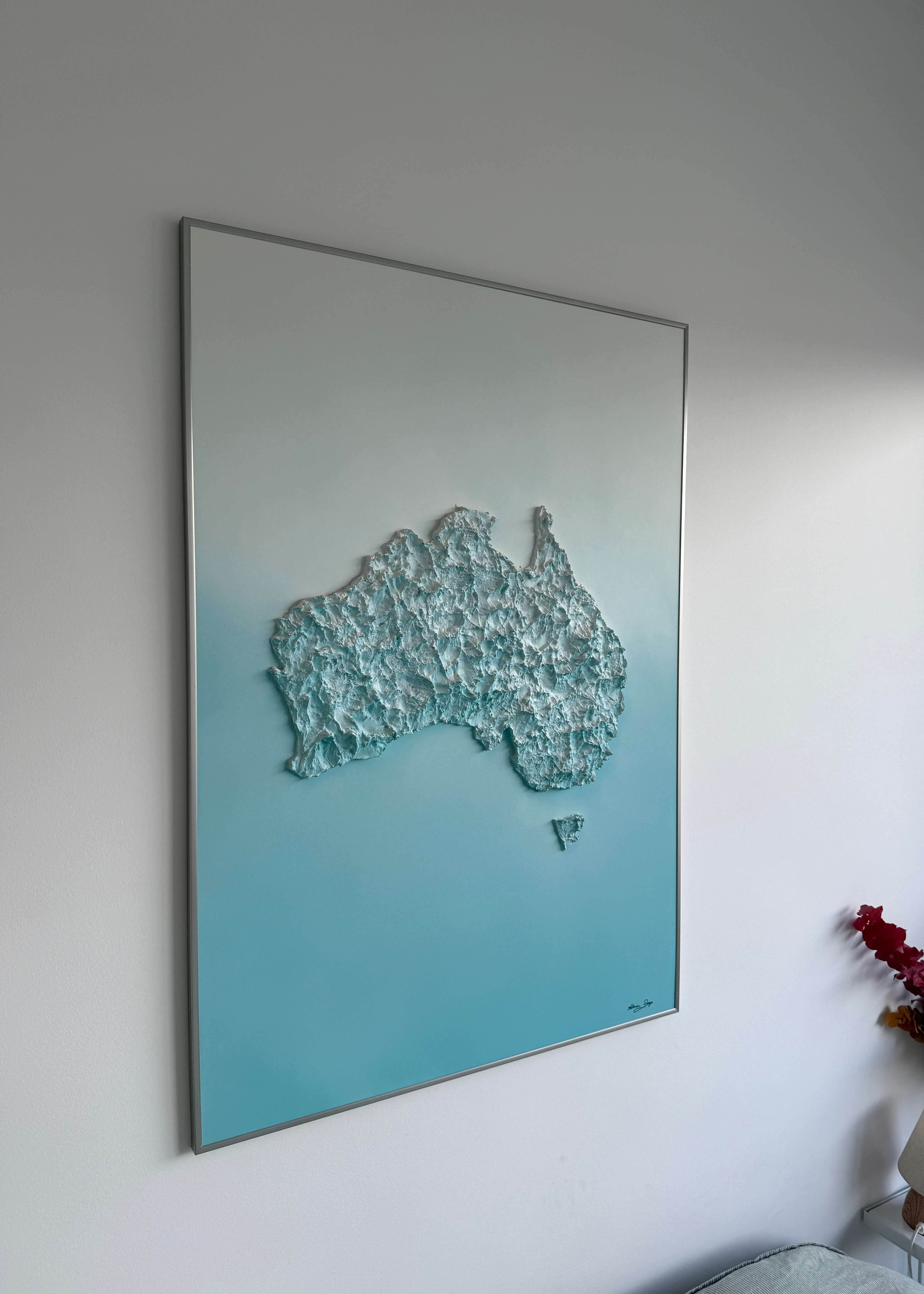 Australia relief map table