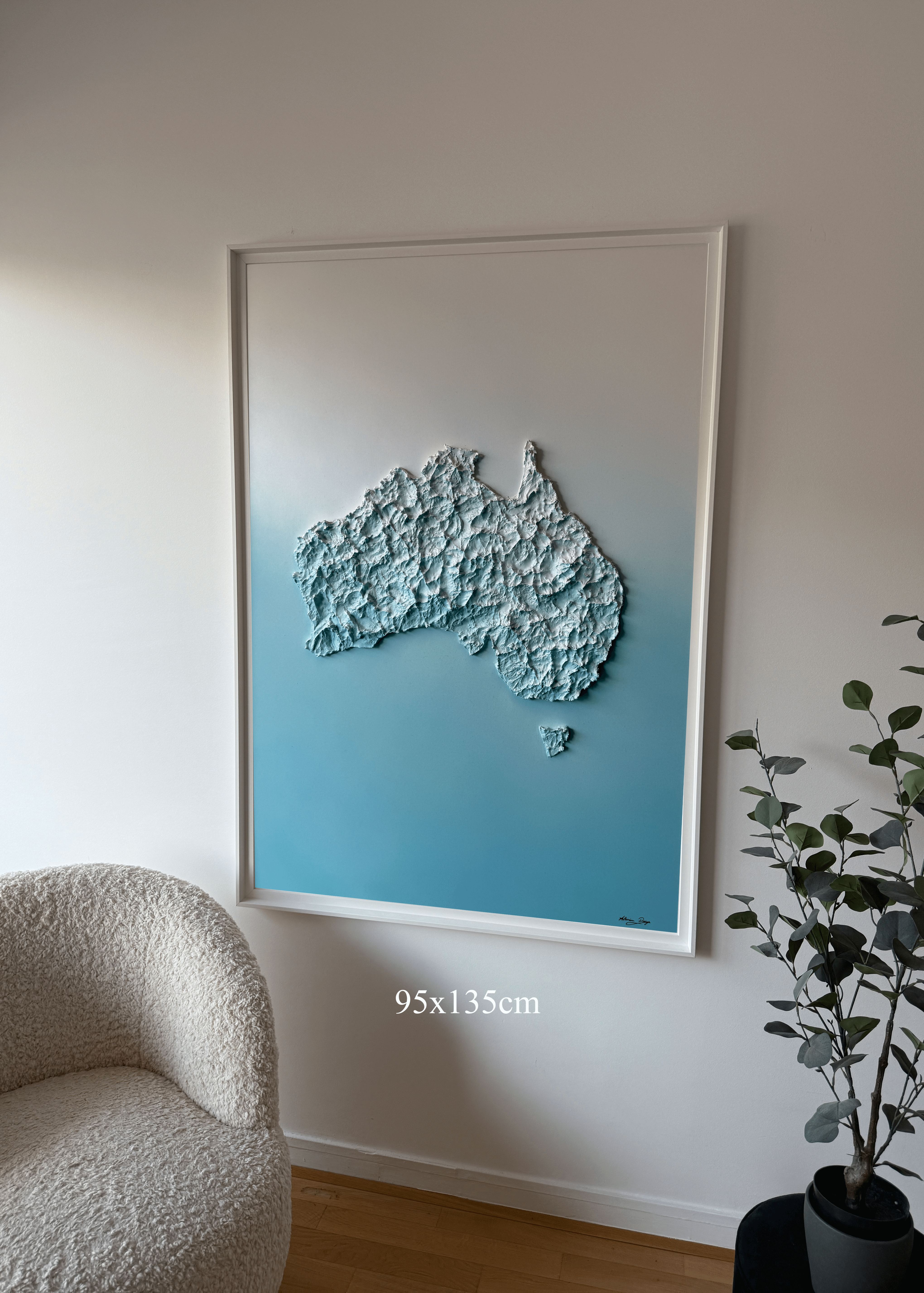 Australia relief map table