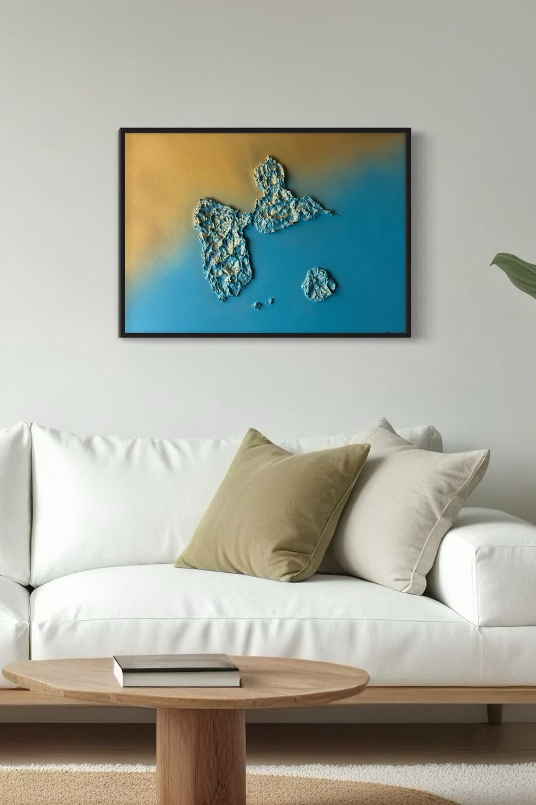 Sunny Guadeloupe map table