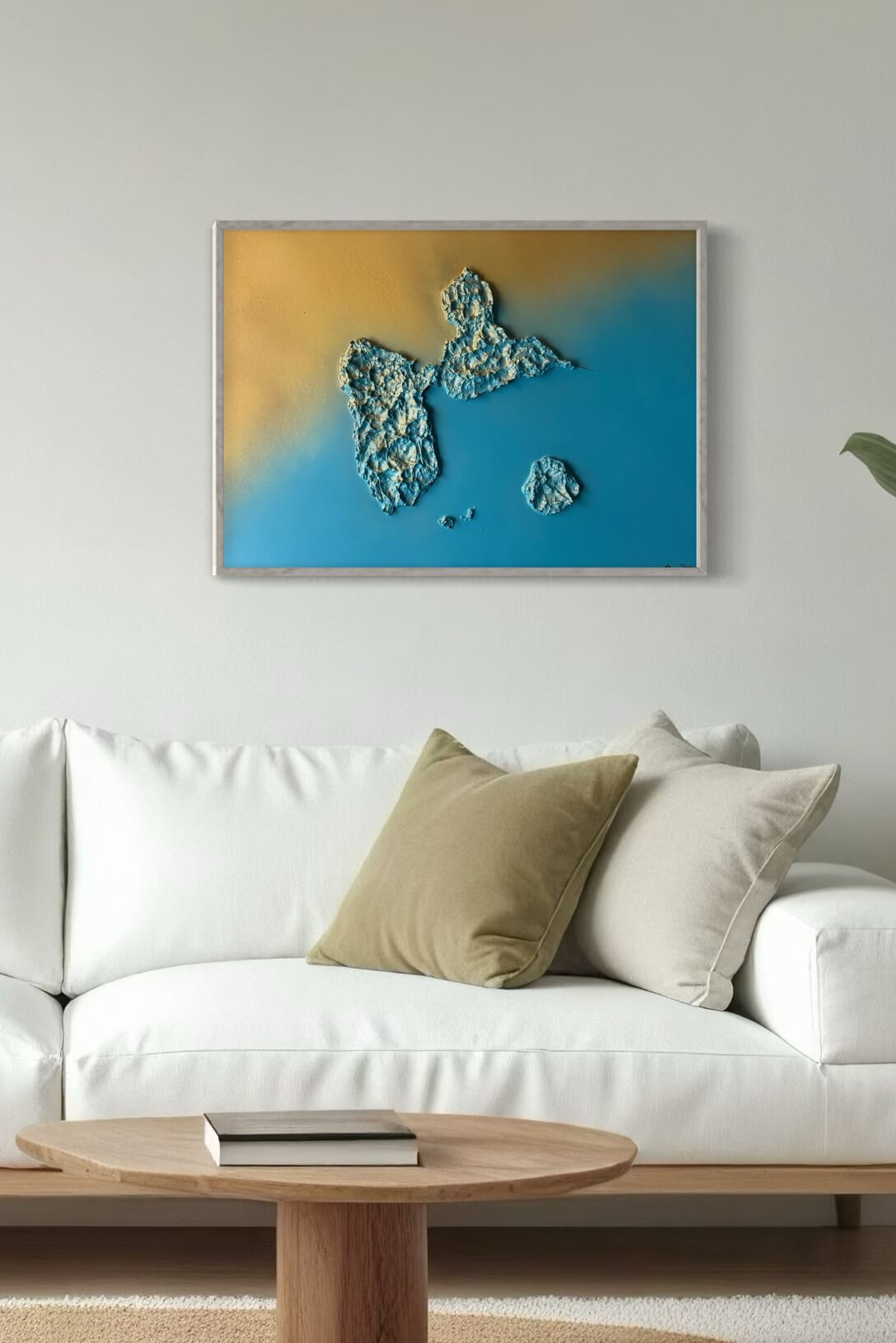 Sunny Guadeloupe map table