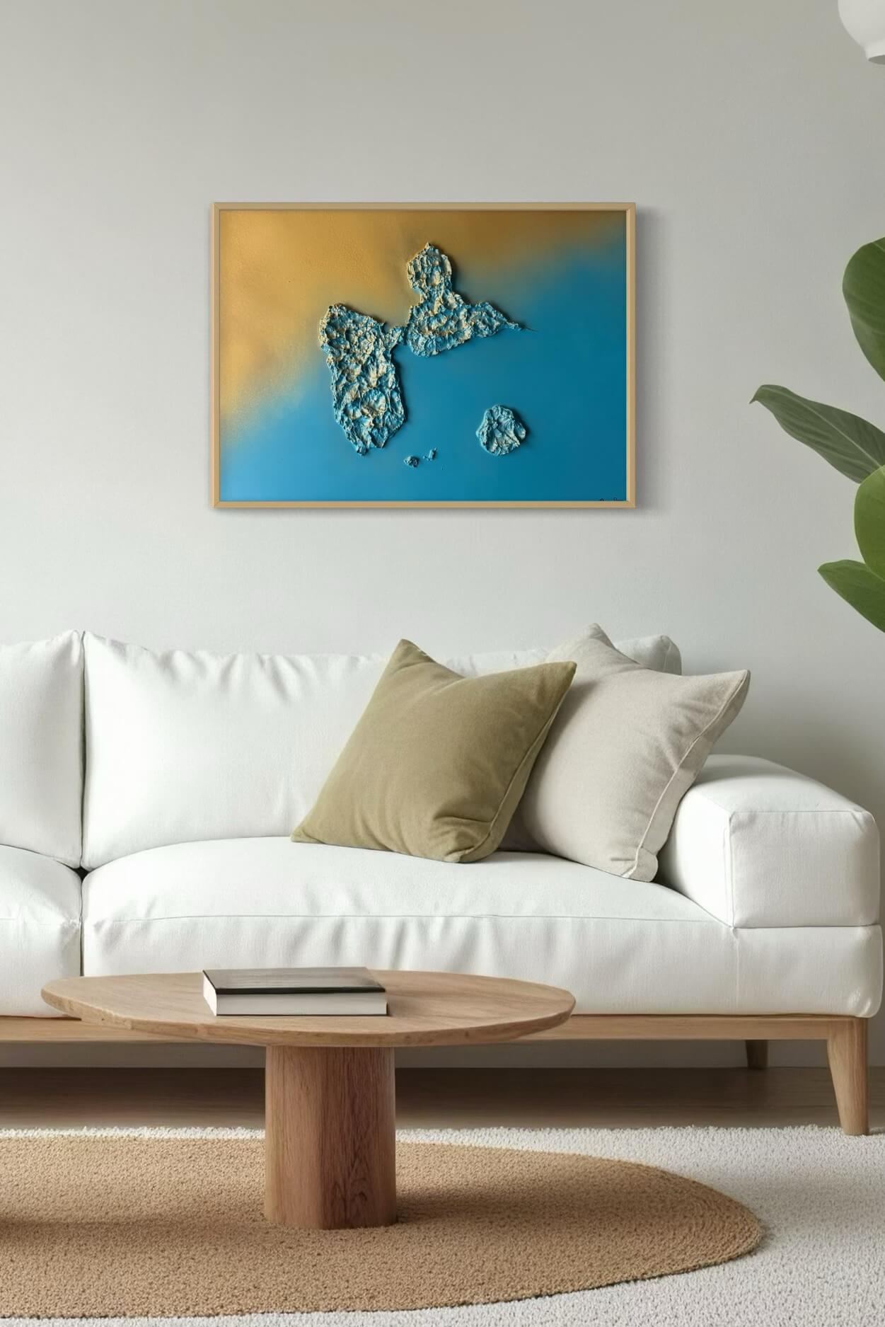 Sunny Guadeloupe map table