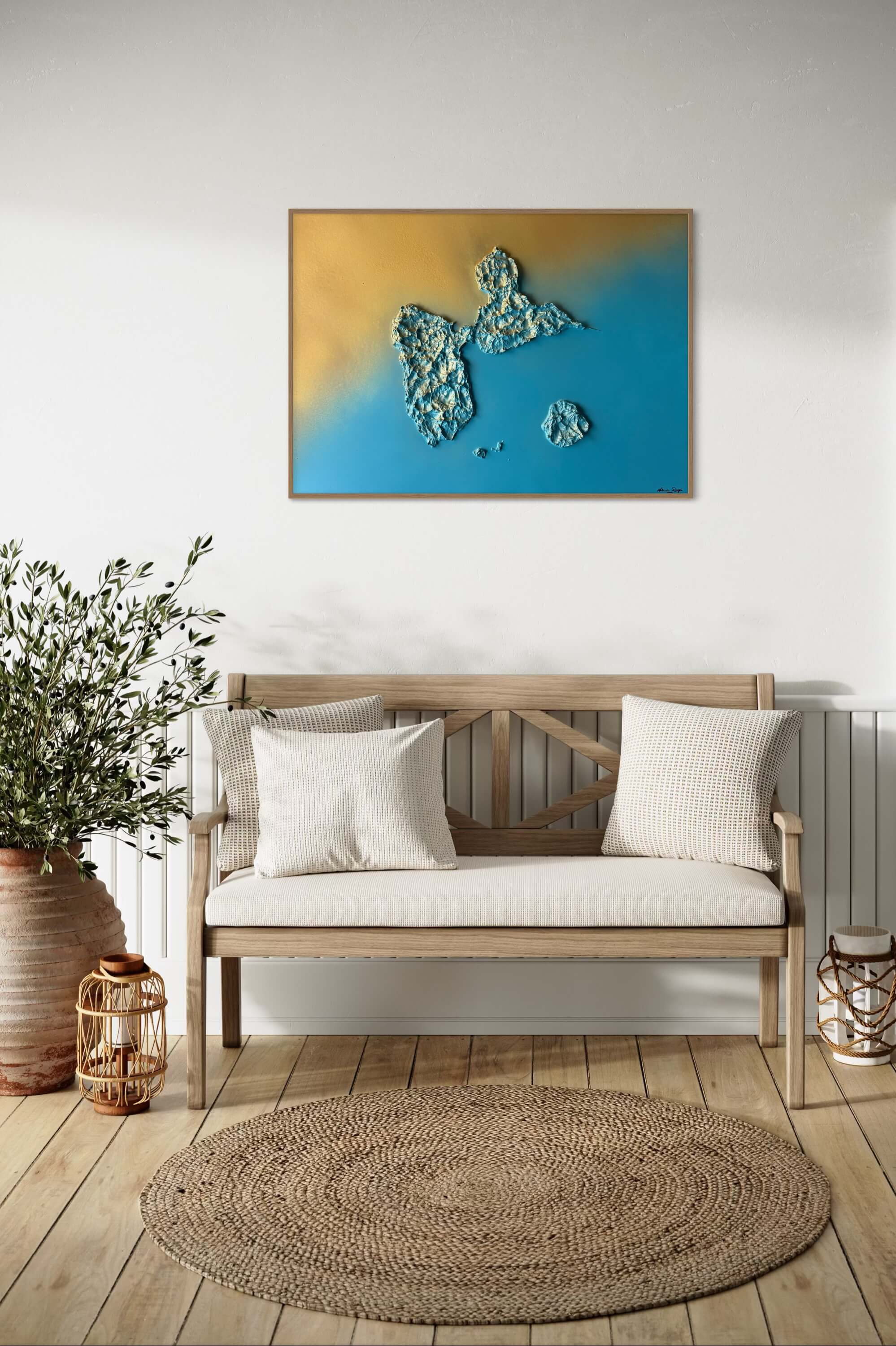 Sunny Guadeloupe map table