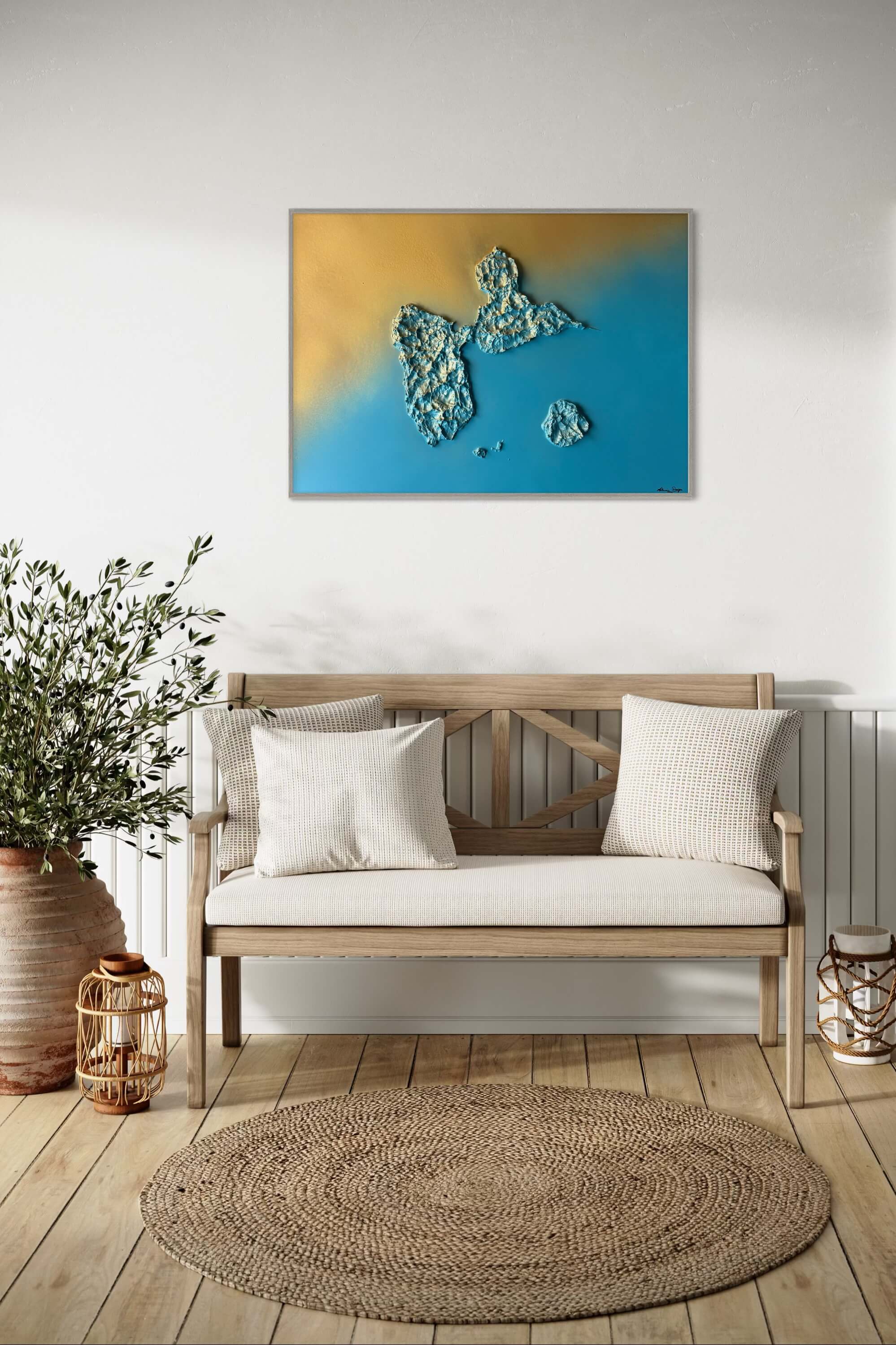 Sunny Guadeloupe map table