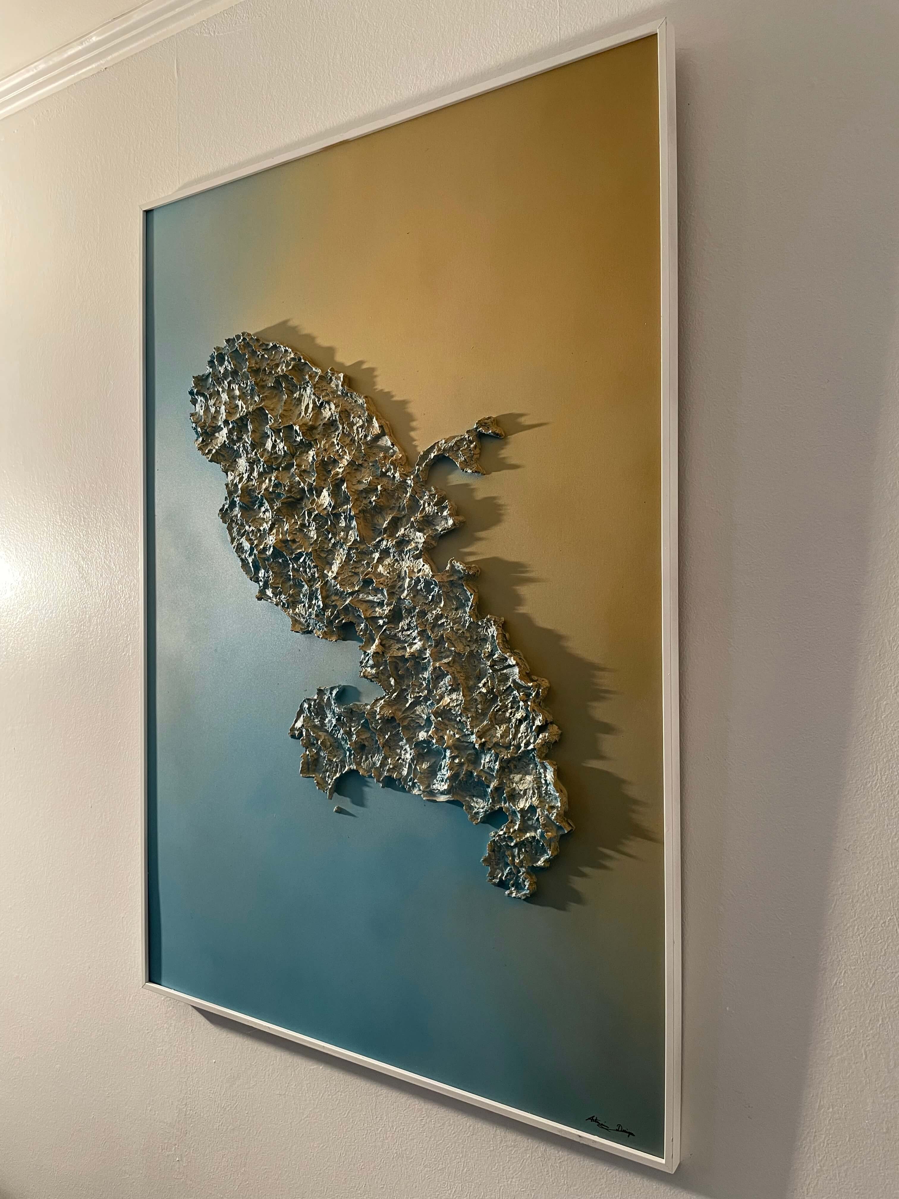 Martinique relief map table