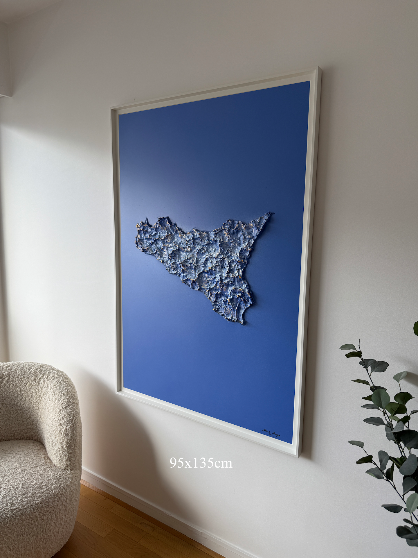 Sicily relief map