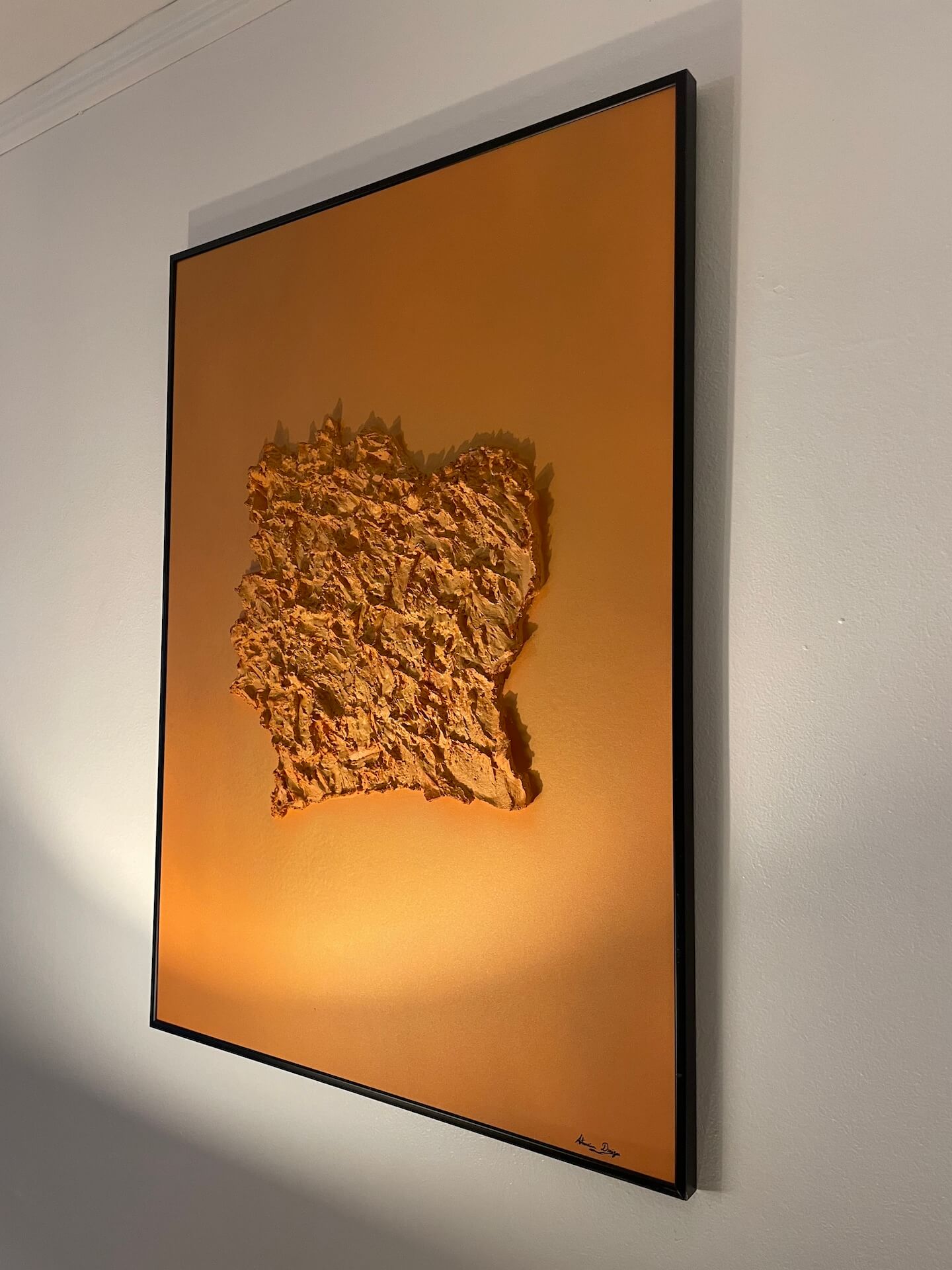 Ivory Coast relief map table