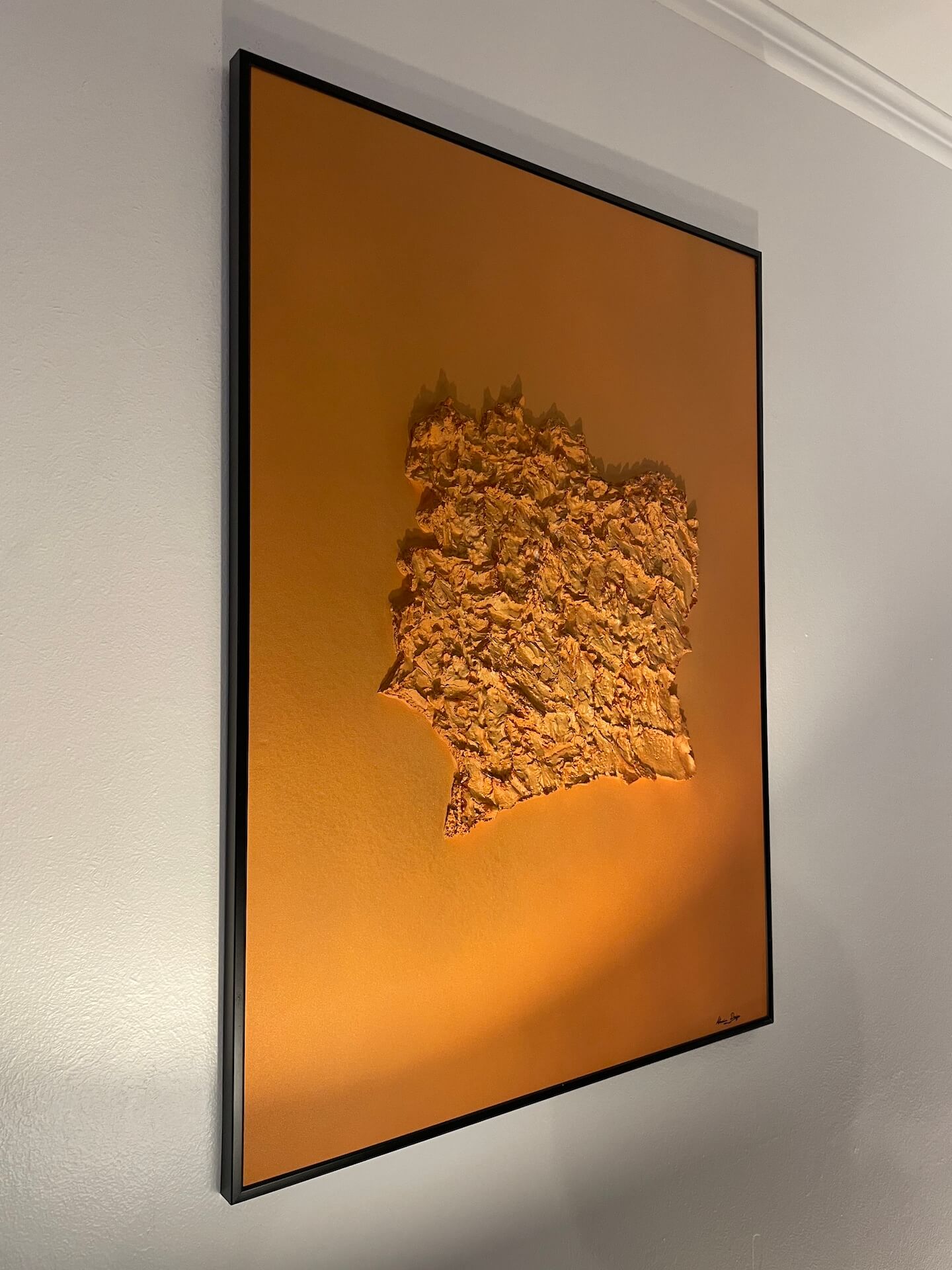 Ivory Coast relief map table