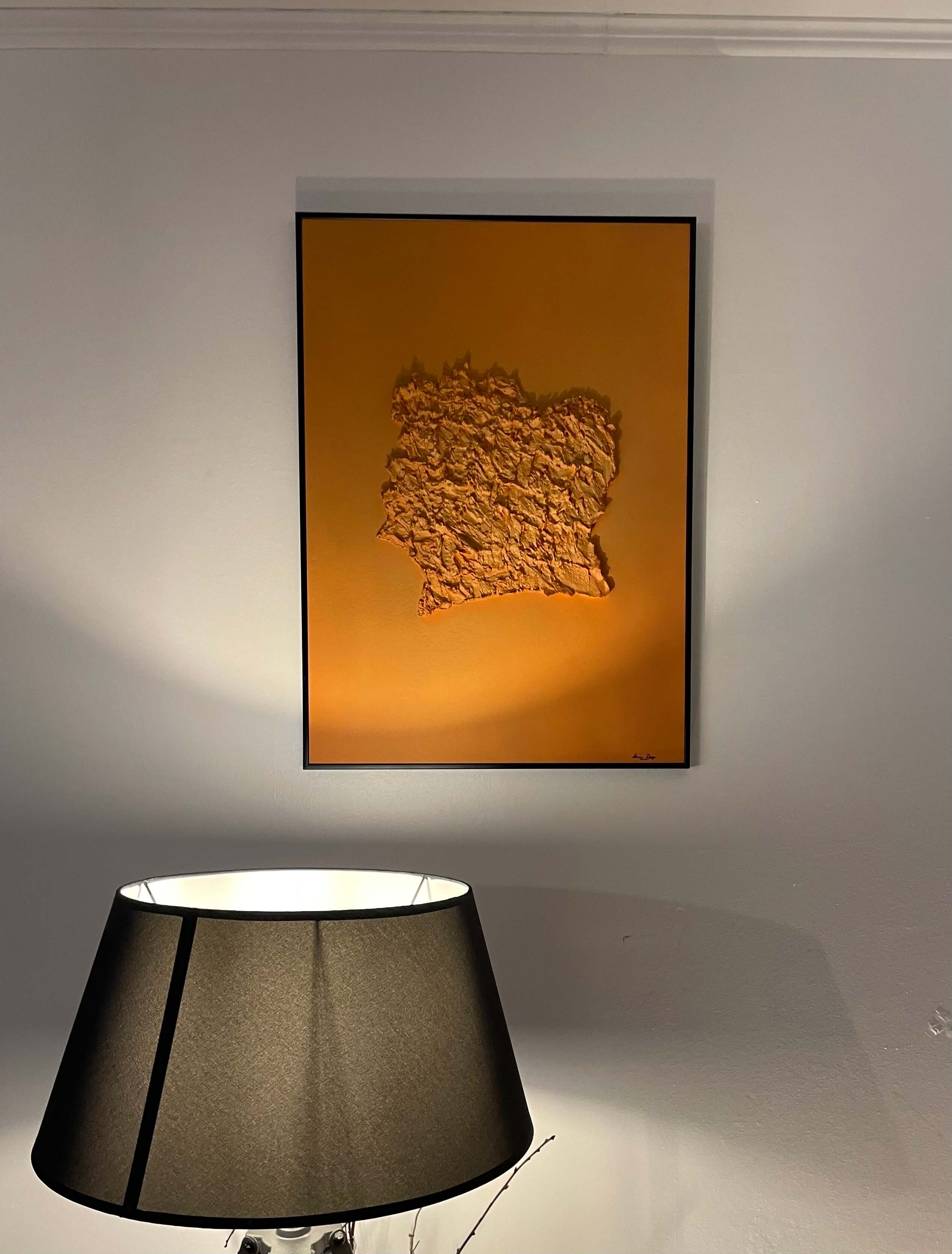 Ivory Coast relief map table