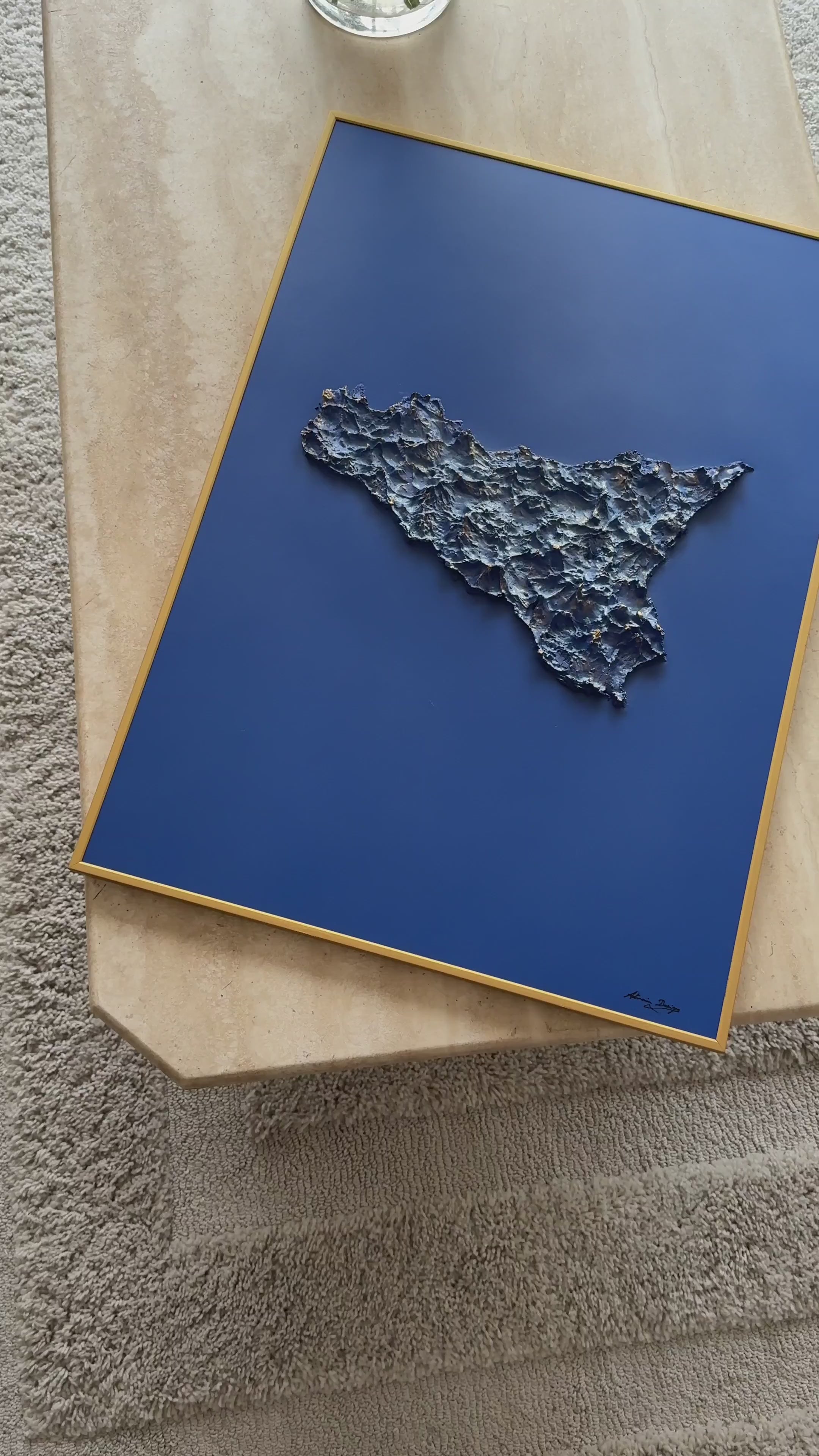 Sicily relief map