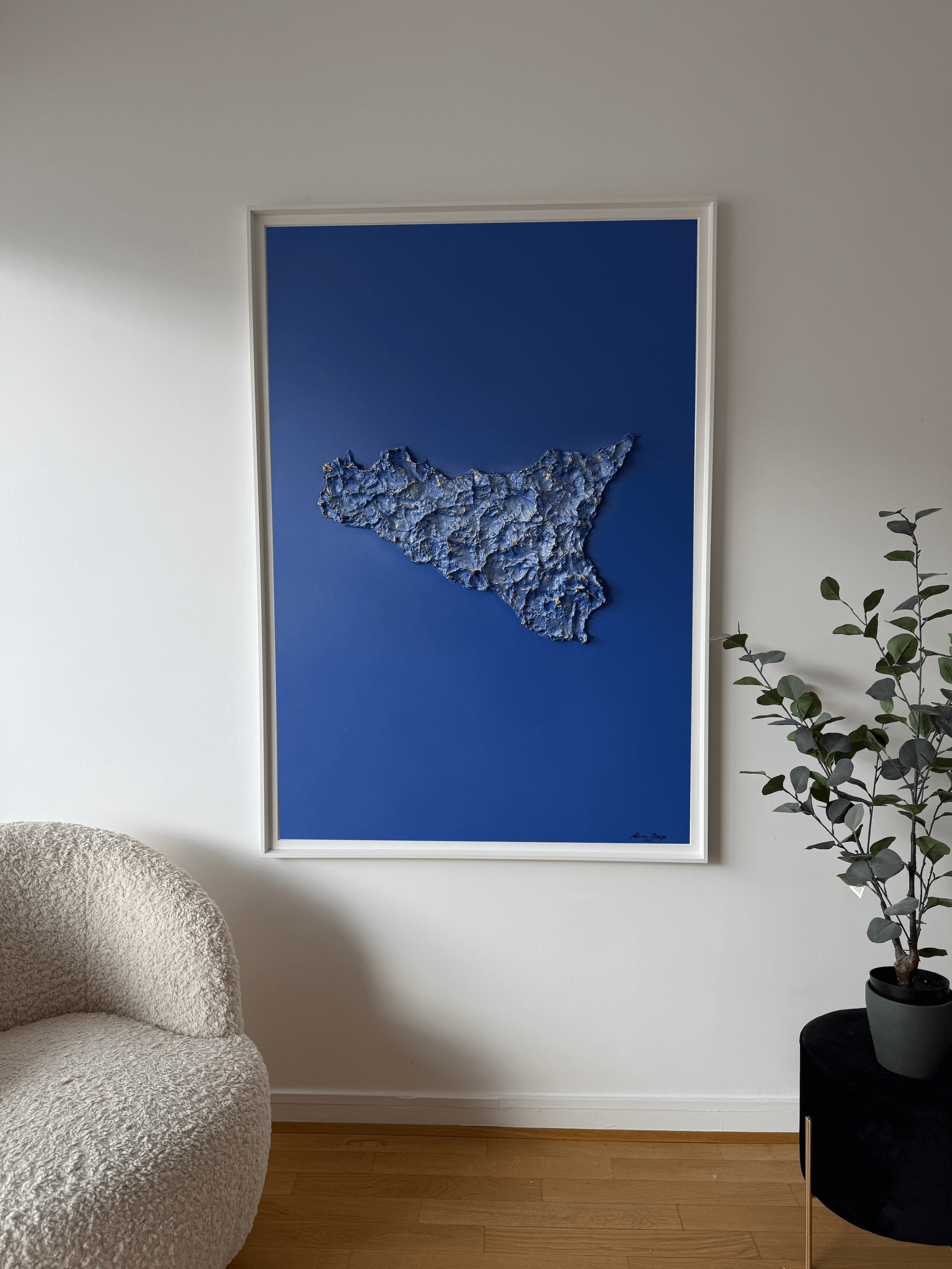 Sicily relief map