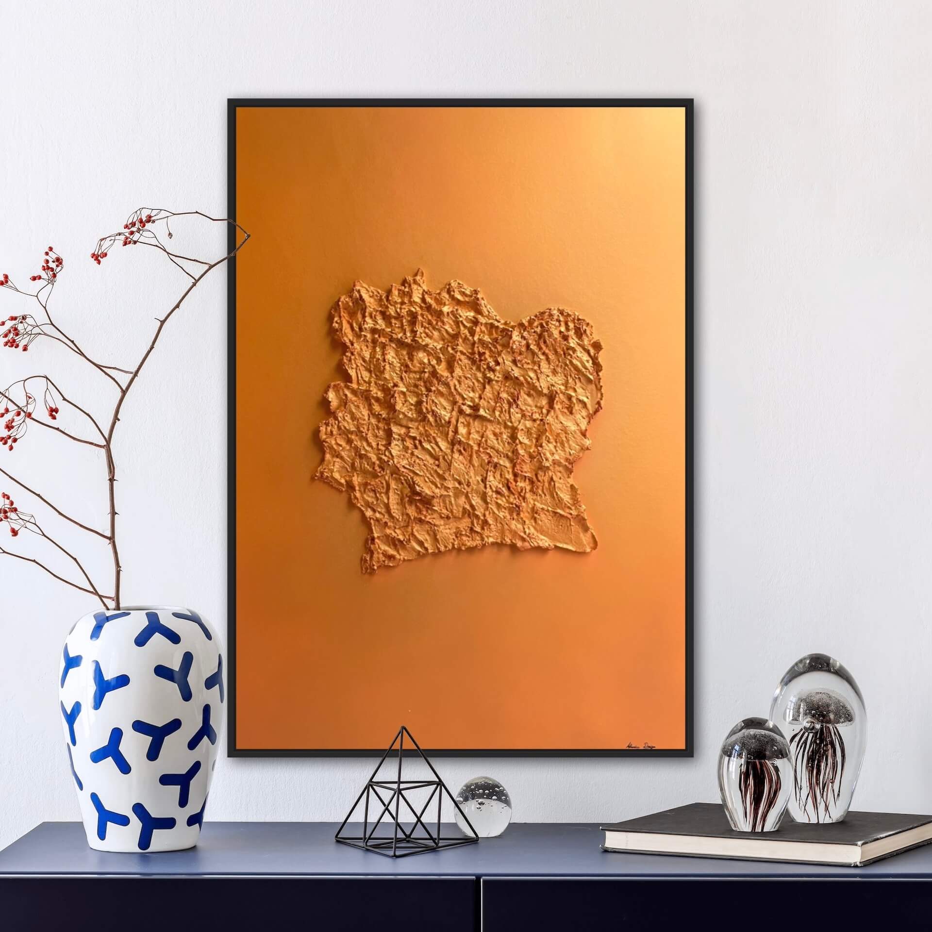 Ivory Coast relief map table