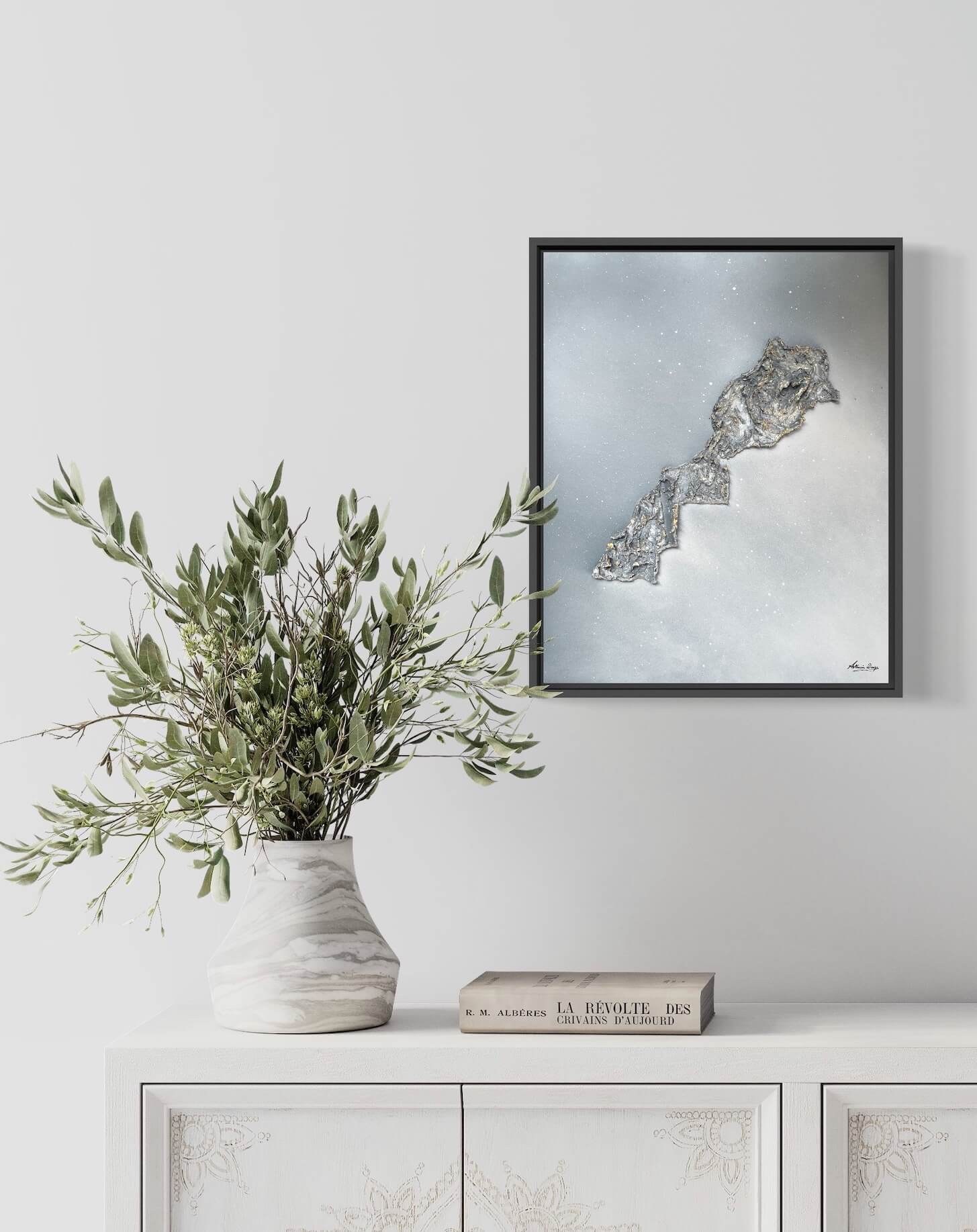 tableau maroc en relief dans interieur deco