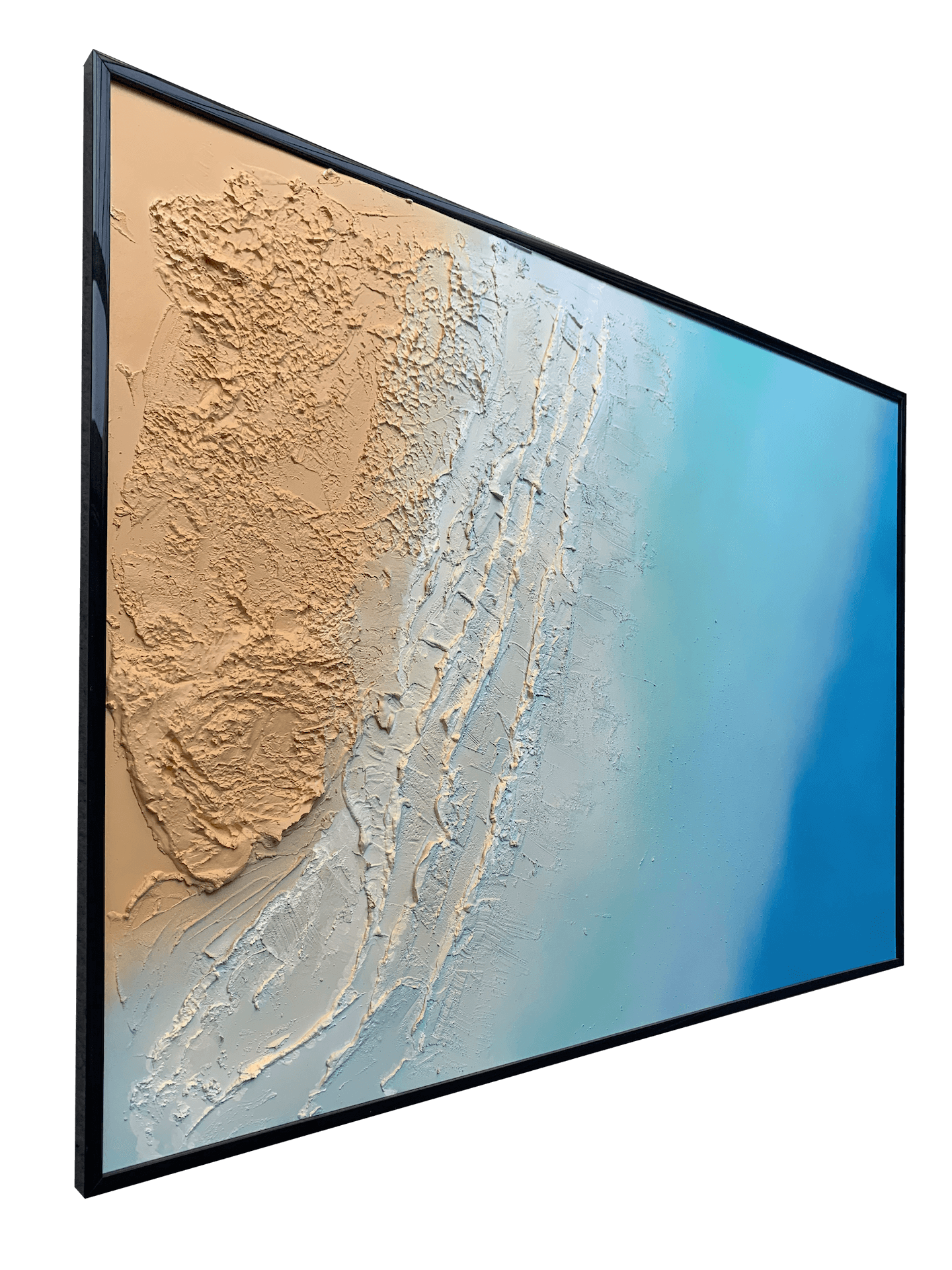 tableau de plage à vol d'oiseau vue transversale