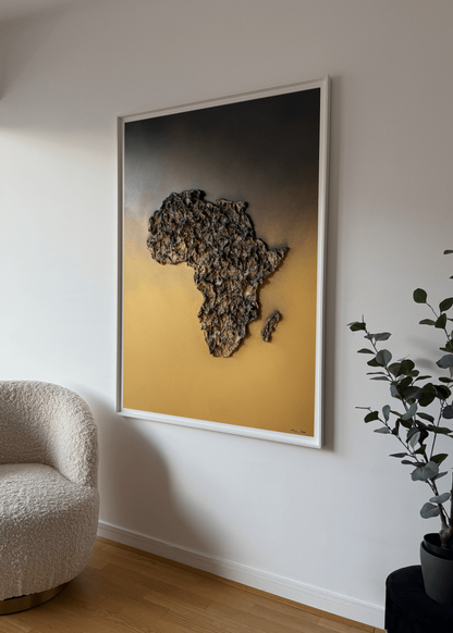 Tableau Africa Sunset en relief