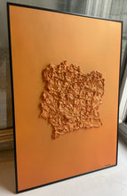 Charger l&#39;image dans la galerie, Tableau carte de la Côte d&#39;Ivoire en relief
