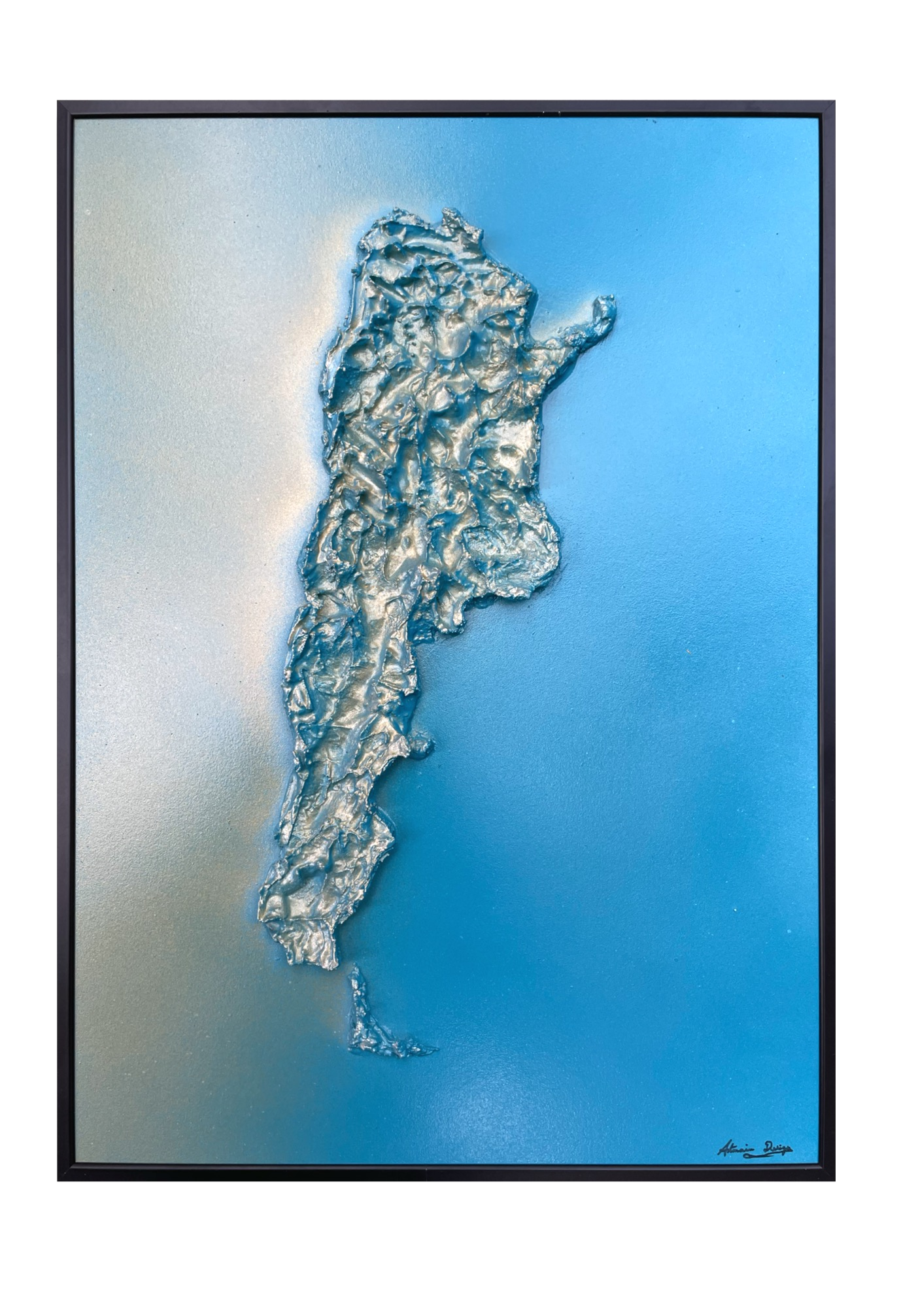 Argentina relief map table