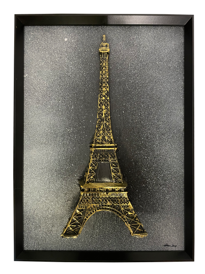 Tableau tour eiffel dorée