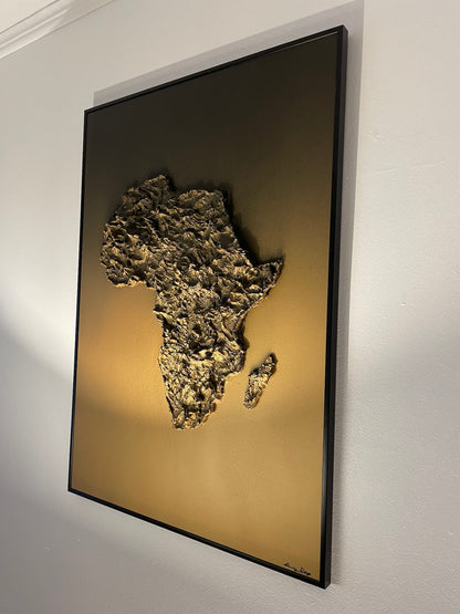 Tableau Africa Sunset en relief