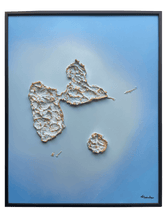 Charger l&#39;image dans la galerie, Tableau carte de la Guadeloupe en relief

