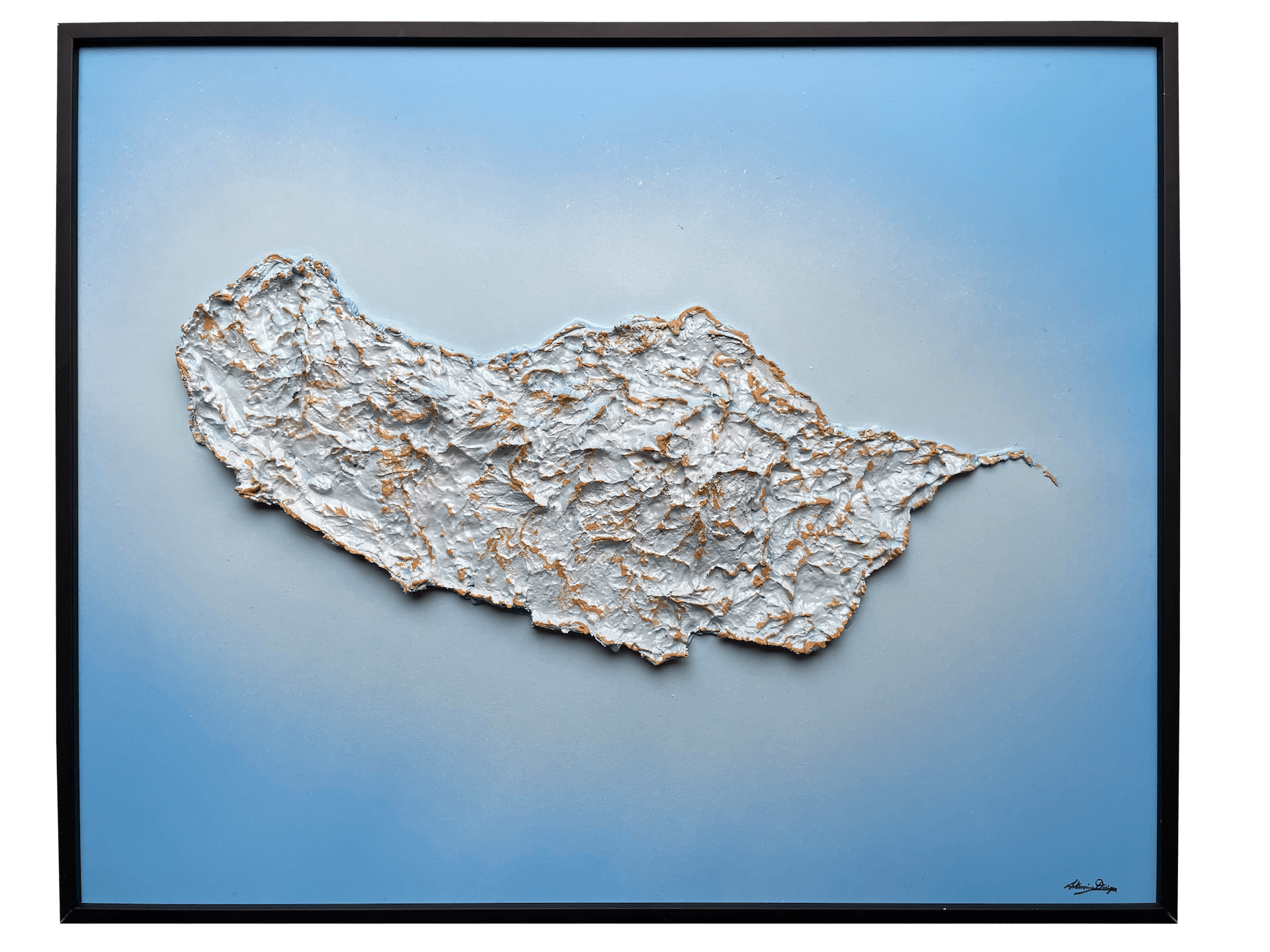 Tableau de madeire en relief en 40x50cm, Madeira painting