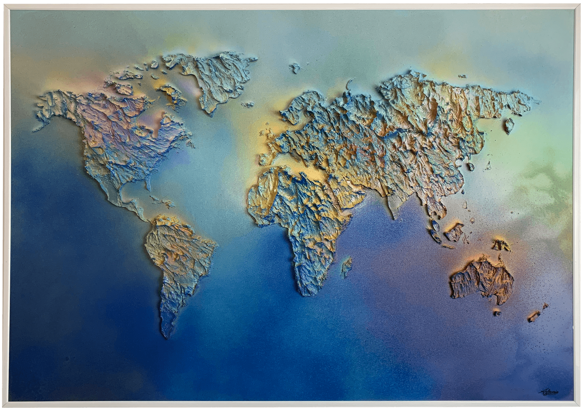 Mappemonde tableau - Carte du monde - World map