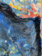 Charger l&#39;image dans la galerie, zoom sur la face gauche du tableau de l&#39;afrique en relief multicolore. 30x40cm
